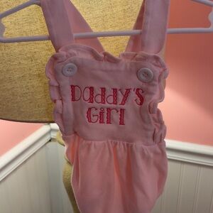 Pink Baby Romper with Embroidered Text